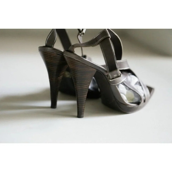 Pedro Garcia Dark  Brown Leather Strappy Sexy Sandal Heels 39 - Picture 4 of 11